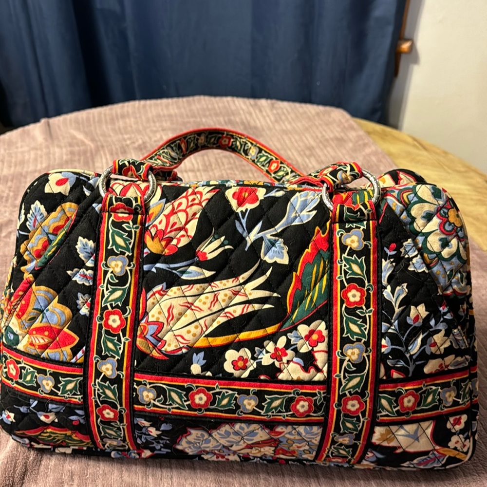 Vera Bradley tote new used once multi color medium size